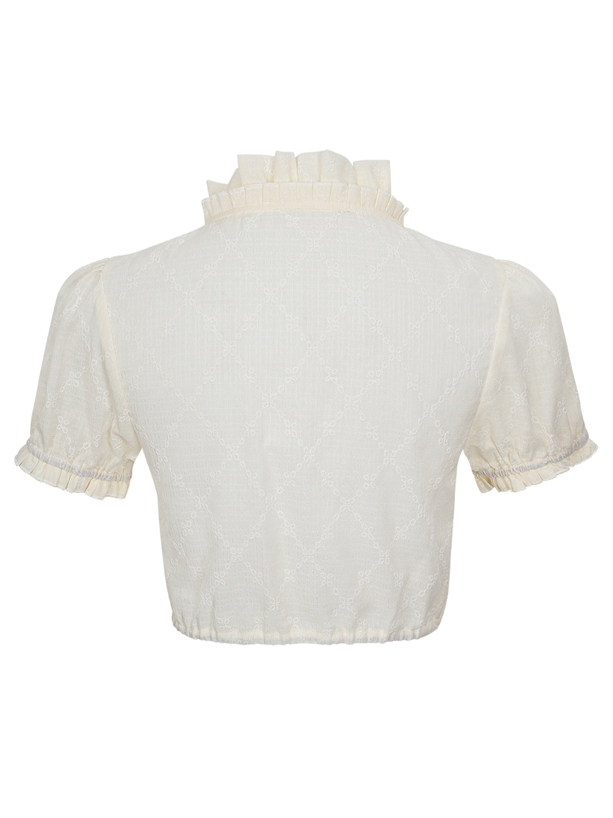 DIRNDLBLUSE MUSSELIN IN WEISS