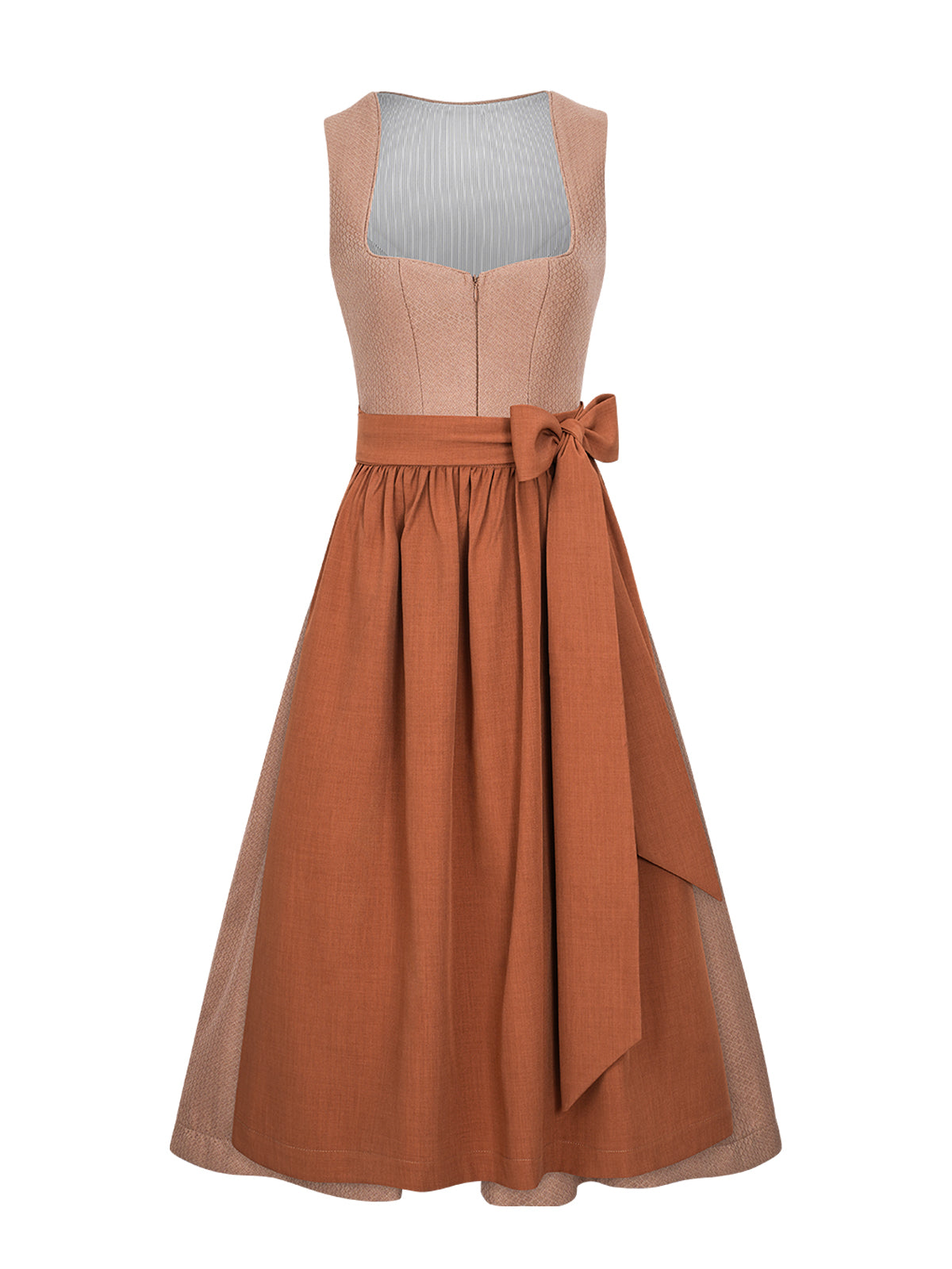 DIRNDL CAMILLE IN PEACH ORANGE – Ja, Mei! Online Shop