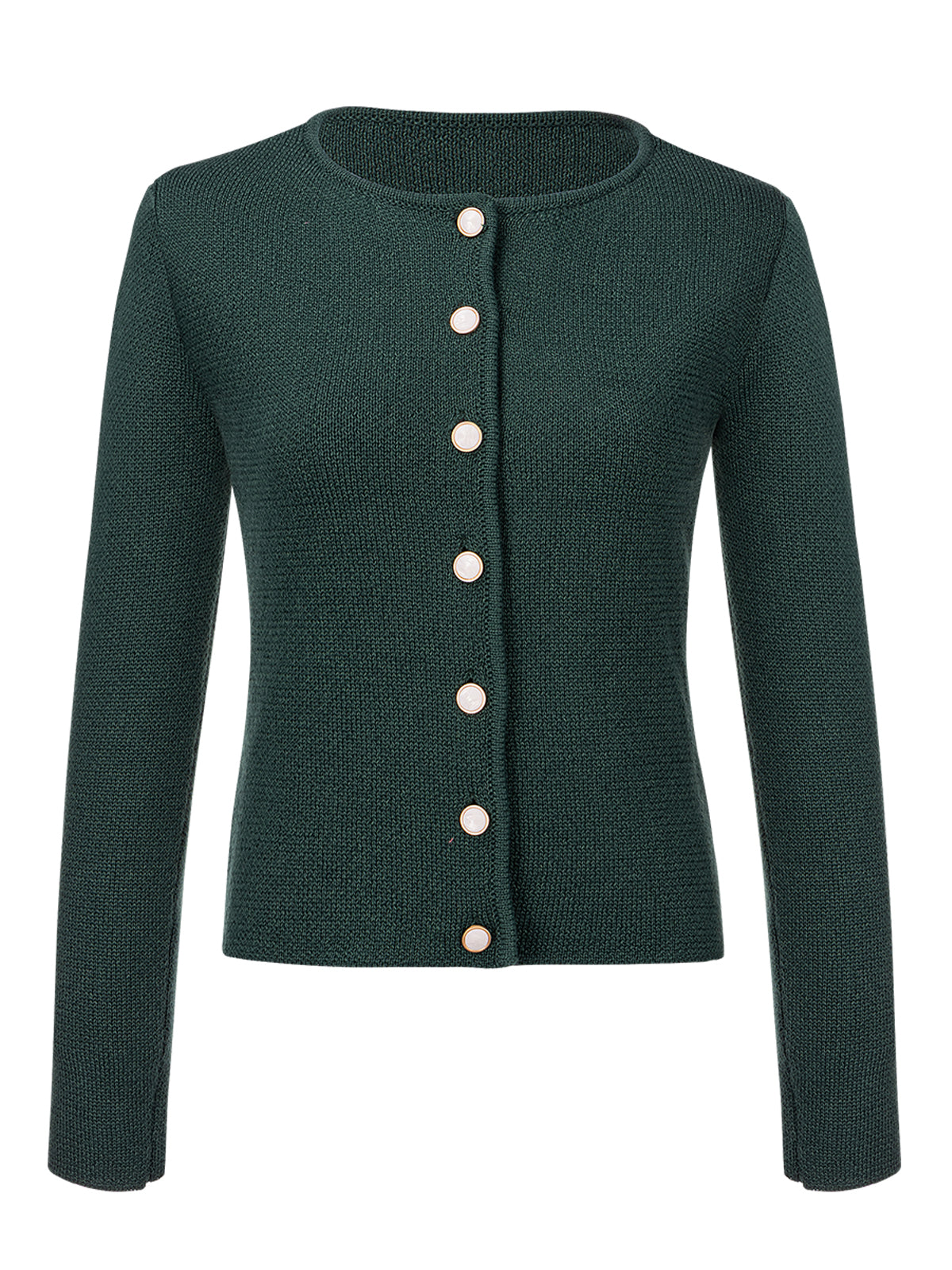 STRICKJACKE MIRA IN DUNKELGRÜN