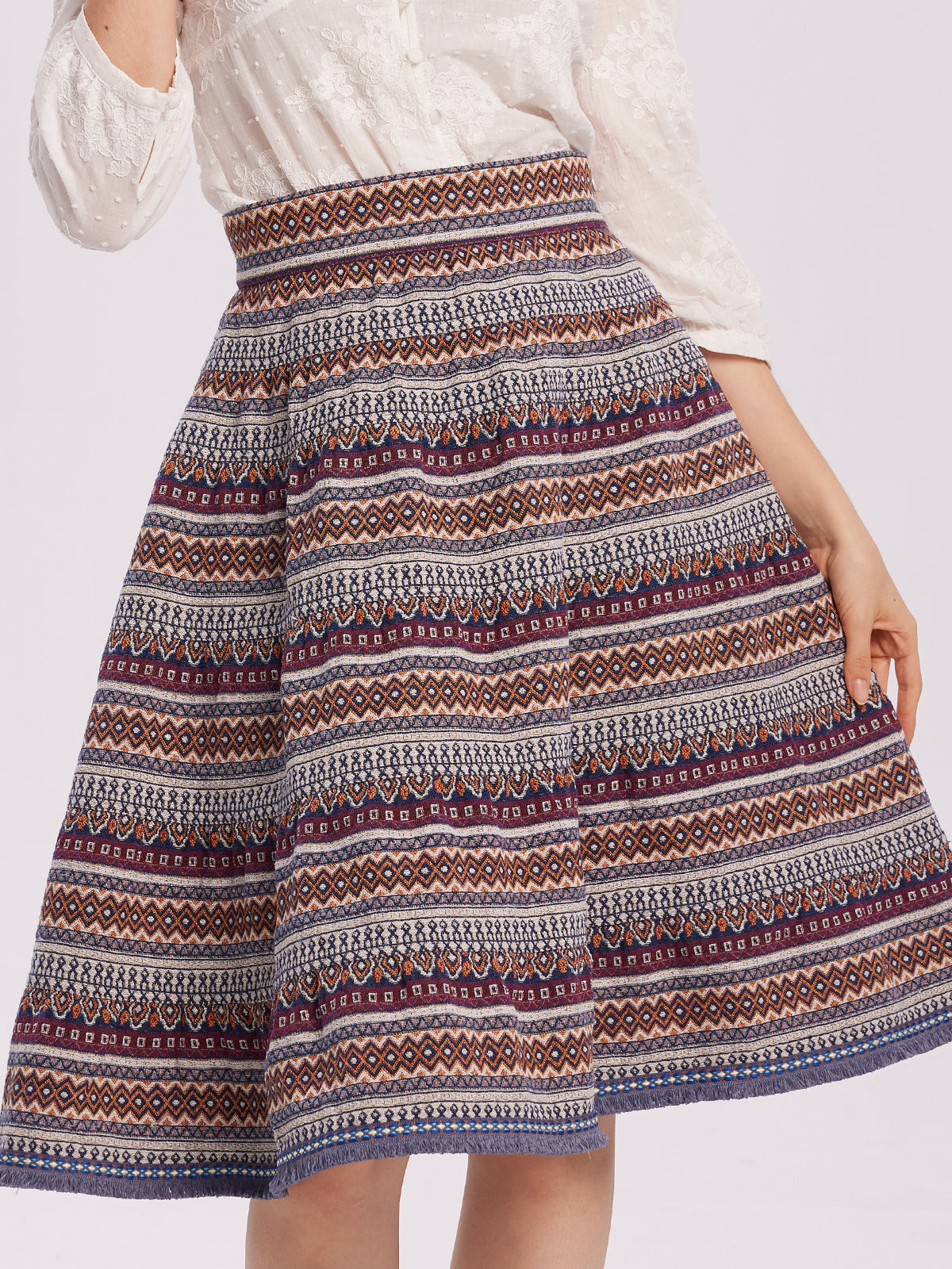 DIRNDL BANDERROCK LILA IN CREME