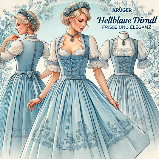 Die Schönheit des hellblauen Dirndls: Krüger und Marjo im Fokus