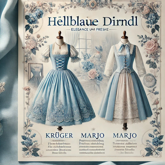 Die Faszination der hellblauen Dirndl: Krüger und Marjo in Szene gesetzt