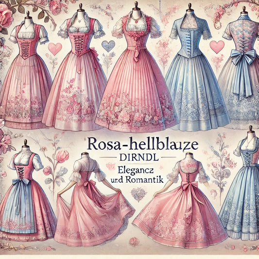 Die Schönheit der rosa-hellblauen Dirndl und die Vielfalt von hellblauen Dirndl