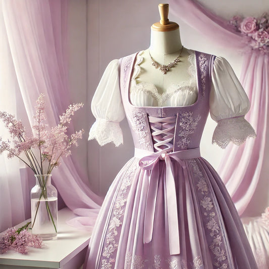 Dirndl in Flieder: Zarte Eleganz in der Trachtenmode