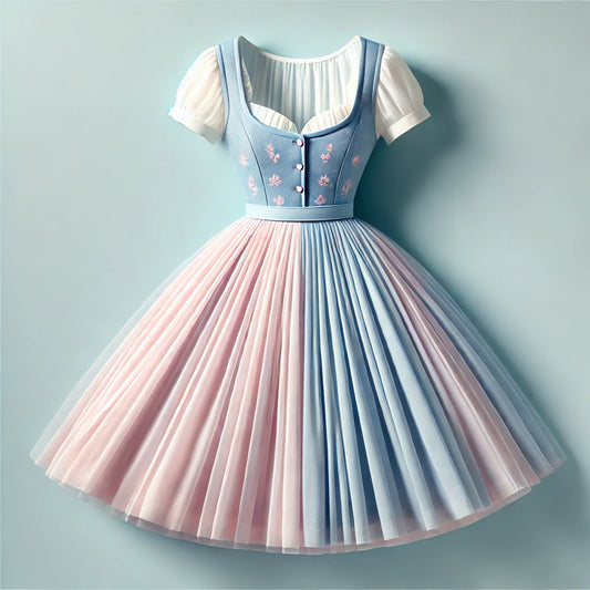 Die Faszination der hellblauen und rosafarbenen Dirndl in Midi-Länge - Eine Reise in die Welt der Eleganz und Romantik