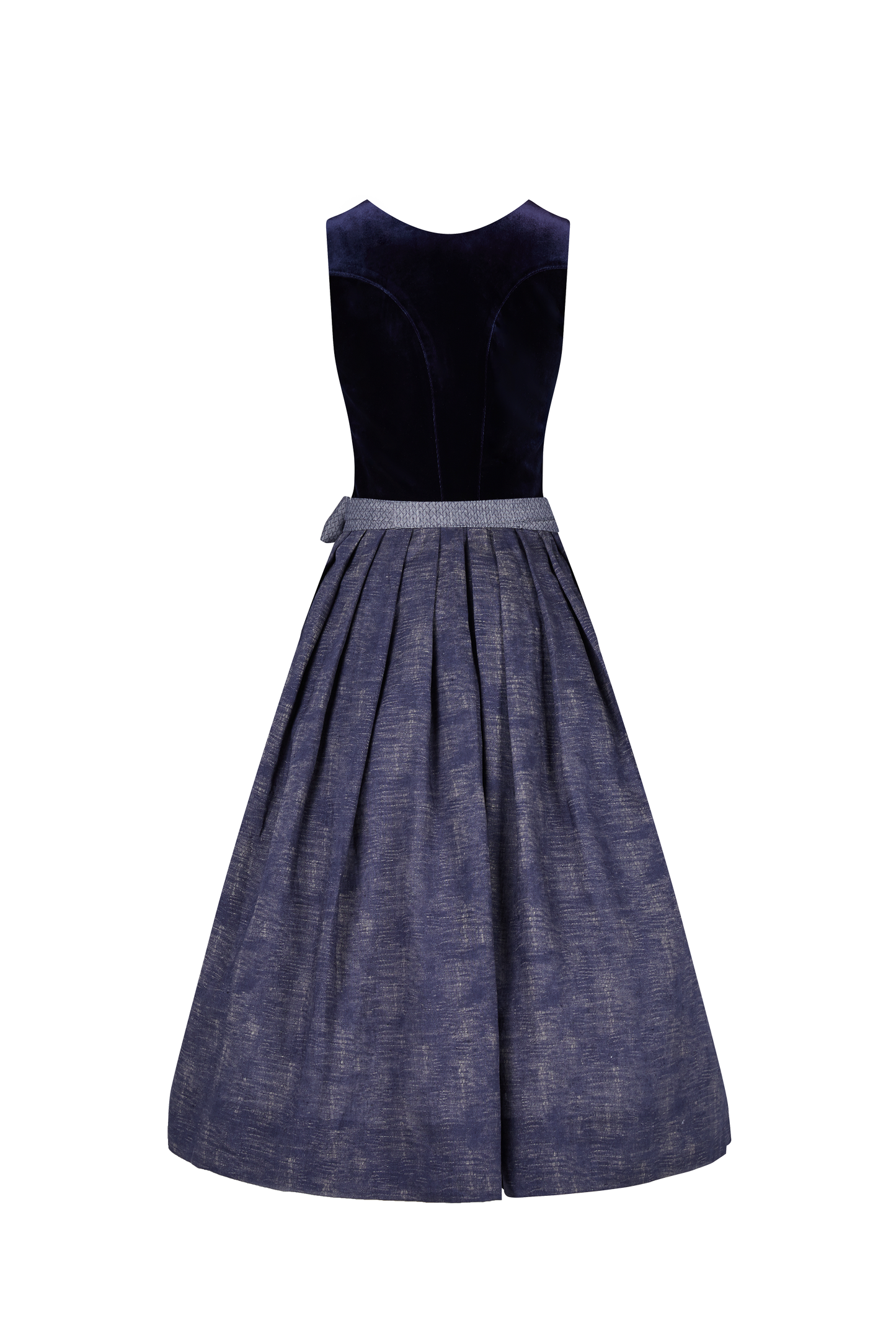 SAMT DIRNDL ADELA IN BLAU mit 2 SCHÜRZEN