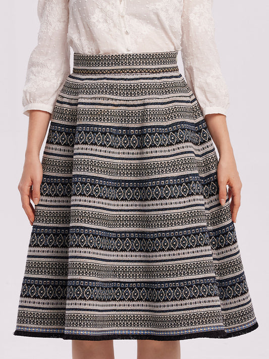 DIRNDL BANDERROCK BLAU IN GRÜN