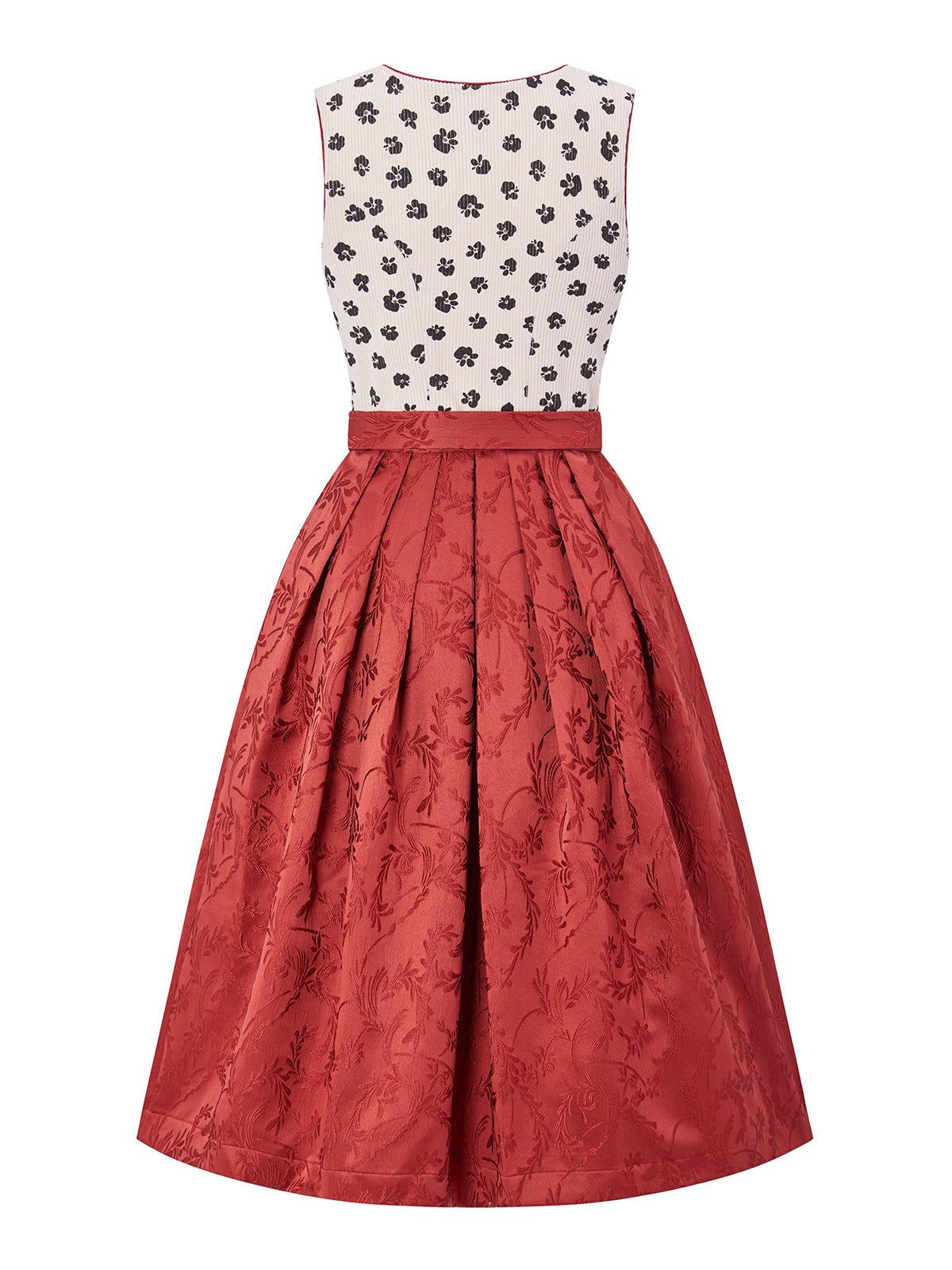 Dirndl Creme Schwarz Helles Rot